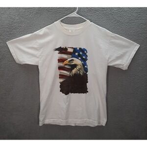 Vintage Alore Shirt Adult Large White Single Stitch Nature Wildlife Grunge 1990s